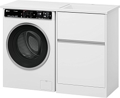 Misty Тумба с раковиной под стиральную машину Ингрид 120 R белая – фотография-6